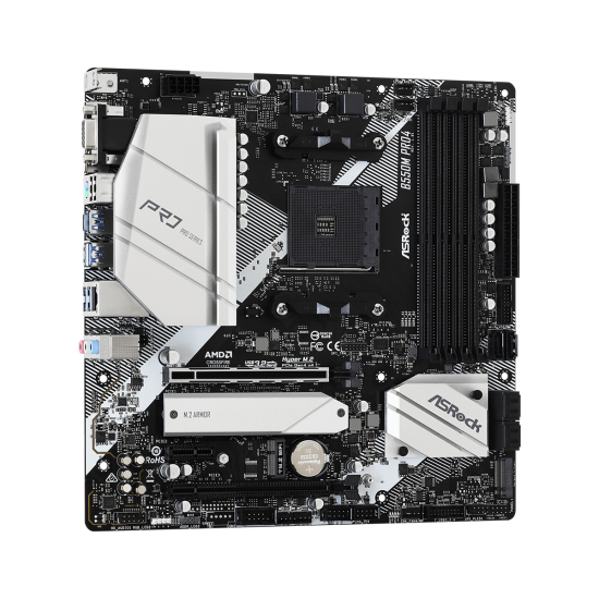 Дънна платка ASRock B550M Pro4, AM4, mATX, 4x DDR4, PCIe 4.0