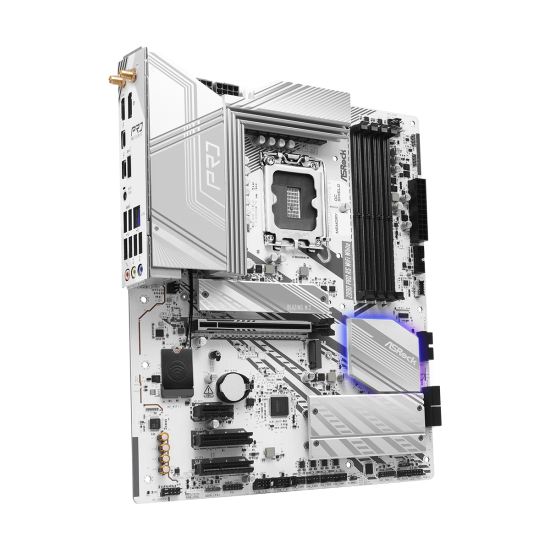 Дънна платка ASRock Z890 Pro RS WIFI White, ATX, LGA1851, DDR5, PCIe 5.0, Wi-Fi6E