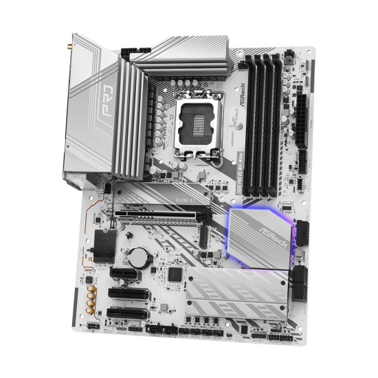 Дънна платка ASRock Z890 Pro RS WIFI White, ATX, LGA1851, DDR5, PCIe 5.0, Wi-Fi6E
