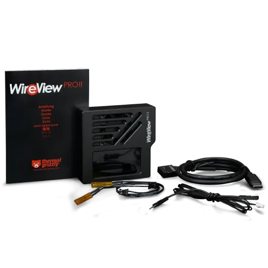 Датчик за видеокарта Thermal Grizzly WireView Pro II GPU, 12V-2x6, Normal, Black (TG-WV-P2-H19N)