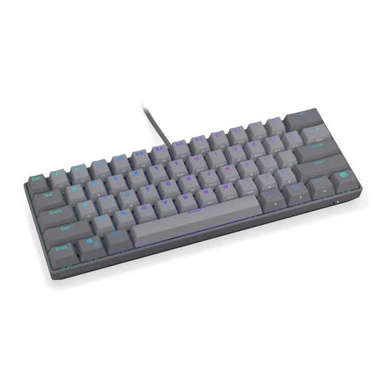 Клавиатура Endorfy Thock V2 Compact, PBT, Endorfy Red switch, US Layout, RGB, Gray
