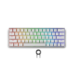 Безжична клавиатура Spartan Gear Pegasus 2, Bluetooth, RGB, White