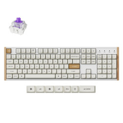 Безжична клавиатура Keychron K10 HE Magnetic Switch, White Special Edition