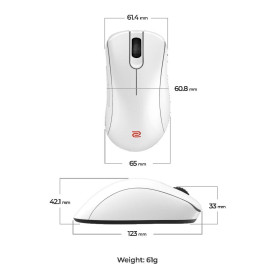 Безжична мишка ZOWIE EC2-DW 4K, White