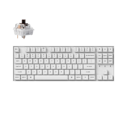 Безжична клавиатура Keychron K8 Pro, K Pro Brown суичове, RGB, White