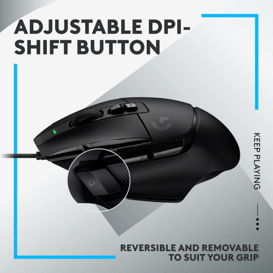 Мишка Logitech G502 X, Жична, USB, Black