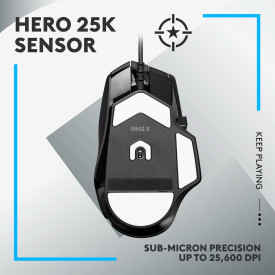 Мишка Logitech G502 X, Жична, USB, Black