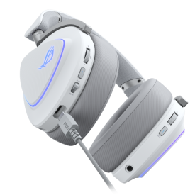 Безжични слушалки ASUS ROG Delta II, USB-C, Aura Sync RGB, Bluetooth, USB-C, White