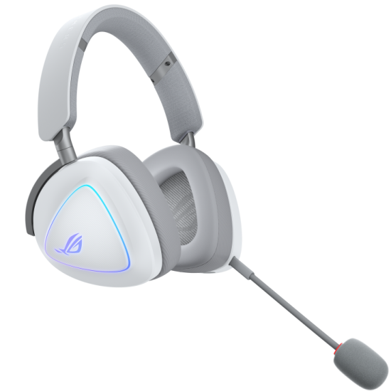 Безжични слушалки ASUS ROG Delta II, USB-C, Aura Sync RGB, Bluetooth, USB-C, White
