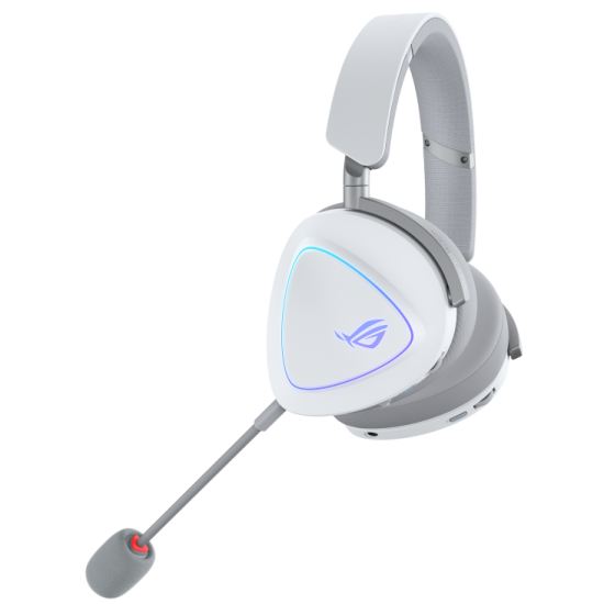 Безжични слушалки ASUS ROG Delta II, USB-C, Aura Sync RGB, Bluetooth, USB-C, White