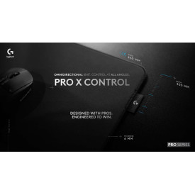 Подложка за мишка Logitech PRO X Control, 400x460x5 mm, Black (943-001618)