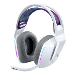 Слушалки Logitech G733 Lightspeed Wireless RGB, USB, White