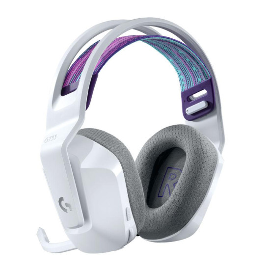 Слушалки Logitech G733 Lightspeed Wireless RGB, USB, White