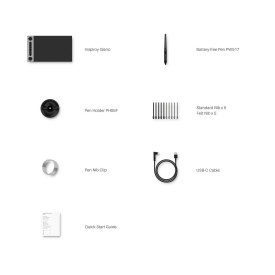 Графичен таблет HUION Inspiroy Dial 2, 5080 LPI, Black