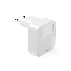Зарядно HAMA 201955, GaN, 2 x USB-C, PD, 40 W, сгъващ се адаптер, бял