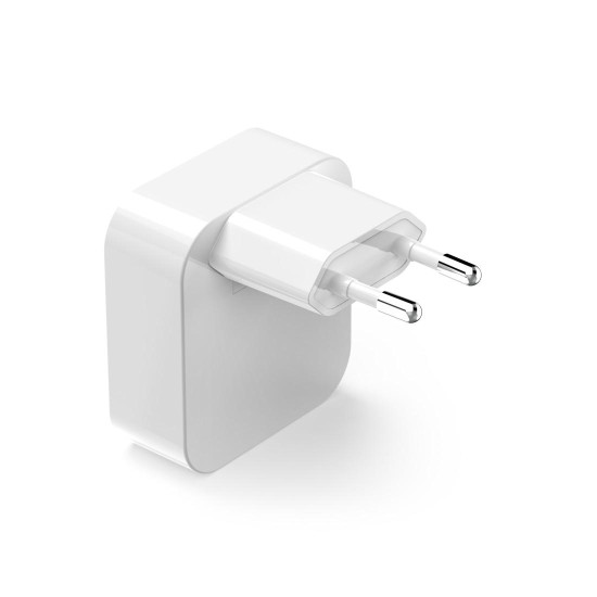 Зарядно HAMA 201955, GaN, 2 x USB-C, PD, 40 W, сгъващ се адаптер, бял