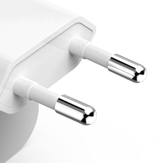 Зарядно HAMA 201955, GaN, 2 x USB-C, PD, 40 W, сгъващ се адаптер, бял