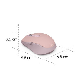 Безжична мишка HAMA WM-450, 2.4 GHz/Bluetooth, 7 бутона, Pink