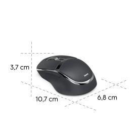 Безжична мишка HAMA WM-800, 2.4 GHz/Bluetooth, Black