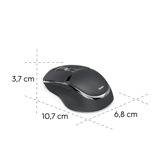 Безжична мишка HAMA WM-800, 2.4 GHz/Bluetooth, Black