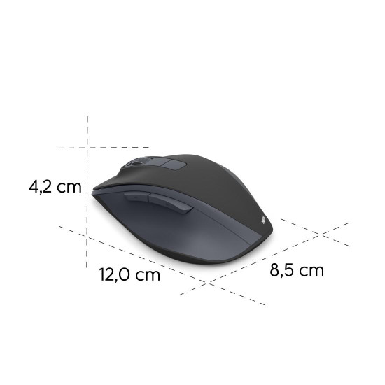 Безжична мишка HAMA WM-500 Recharge, 6 бутона, тиха, Black