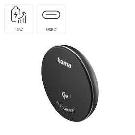 Безжично зарядно Hama Qi2, 15W