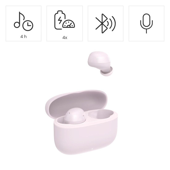 Безжични слушалки HAMA Freedom Buddy II, True Wireless, Pink