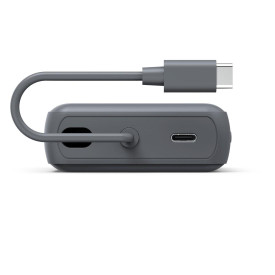 Външна батерия HAMA Travel с кабел, 10000mAh, 2 изхода: 2x USB-C, антрацит