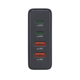Зарядна станция HAMA 201979, 65W GaN, Fast Charger, 2x USB-C, 2x USB-A, PD