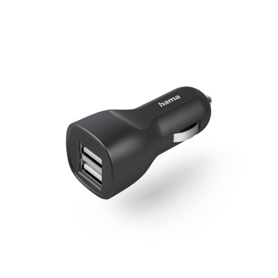 Зарядно за кола HAMA 201636, 2x USB-A, 12W
