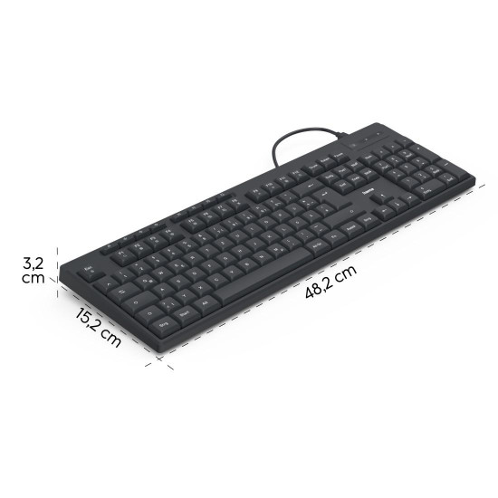 Клавиатура HAMA CK-200, HAMA-173052, USB-C, Black