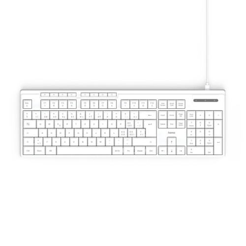 Клавиатура HAMA CK-200, HAMA-173053, USB-A/USB-C, White