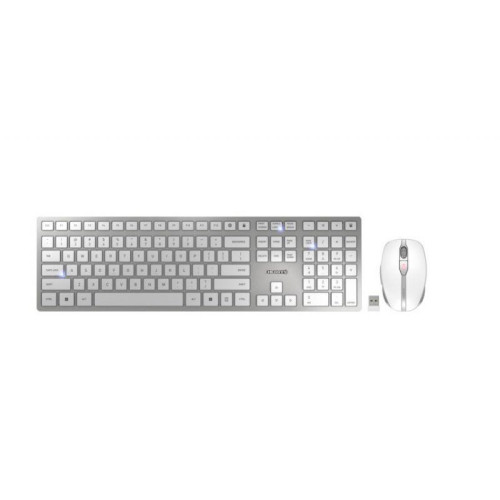 Комплект клавиатура и мишка Cherry DW 9100 Slim, Wireless, Bluetooth, White/Gray