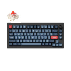 Безжична клавиатура Keychron V1 MAX QMK 75%, Carbon Black, Bluetooth, RGB, Gateron Jupiter Red суичове
