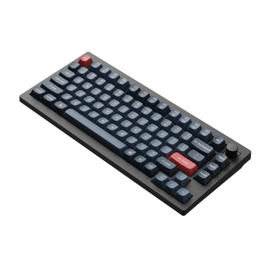 Безжична клавиатура Keychron V1 MAX QMK 75%, Carbon Black, Bluetooth, RGB, Gateron Jupiter Red суичове