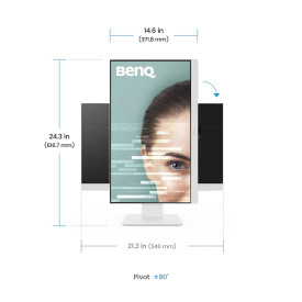 Монитор BenQ GW2486TC, 23.8 инча, IPS, FHD 1920x1080, 100Hz, 5 ms, HDMI/DP