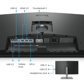 Монитор BenQ PD3225U, 32 инча, IPS, UHD 3840x2160, 60Hz, Anti-Glare, HDMI/DP, HDR10