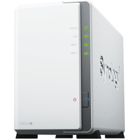 NAS устройство Synology DS223j, За 2 диска, Realtek RTD1619B 4-core 1.7GHz, 1GB RAM