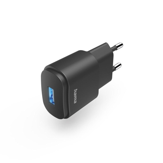 Зарядно HAMA 201644, USB-A, 6 W, Черен