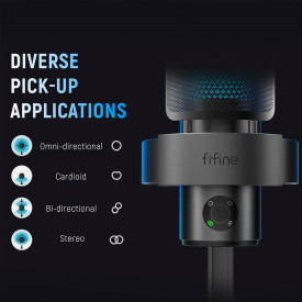 Микрофон FIFINE A9, RGB, 4 Polar Patterns, Black