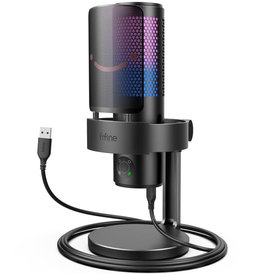 Микрофон FIFINE A9, RGB, 4 Polar Patterns, Black
