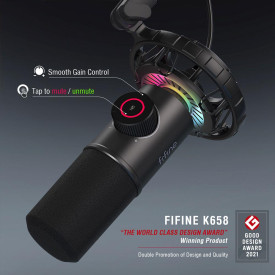 Микрофон FIFINE K658, RGB, Black
