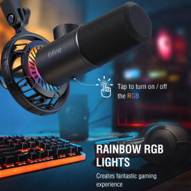 Микрофон FIFINE K658, RGB, Black