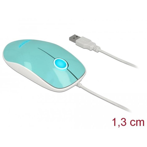 Мишка DeLock, Turquoise, DELOCK-12538P
