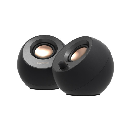 Тонколони Creative PEBBLE V3, 8W, USB-C, Bluetooth, 3.5mm, Black
