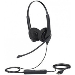 Слушалки Jabra Biz 1500 Duo, с микрофон, USB-A, Black (1559-0159)