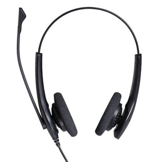 Слушалки Jabra Biz 1500 Duo, с микрофон, USB-A, Black (1559-0159)