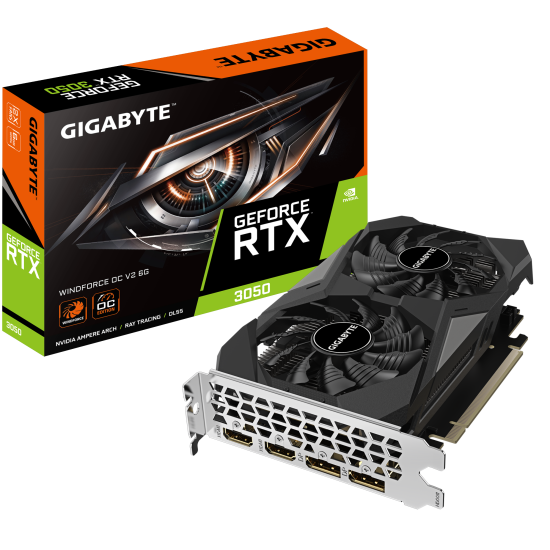 Видеокарта GIGABYTE GeForce RTX 3050 WINDFORCE OC V2 6GB