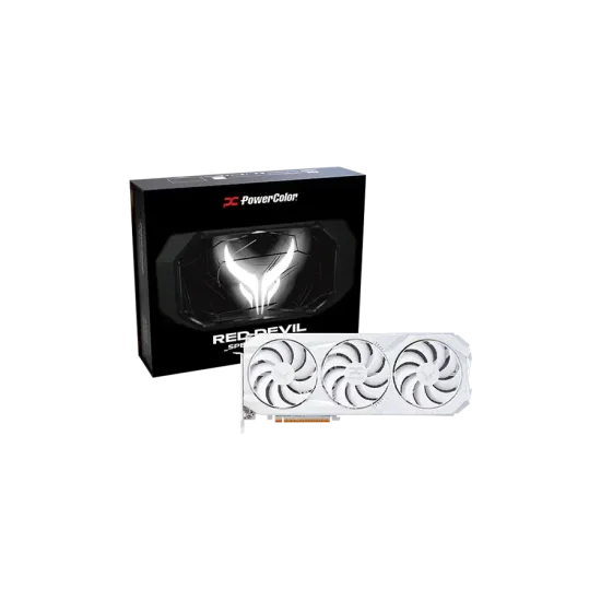Видеокарта PowerColor Radeon RX 9070 XT Red Devil Spectral White 16GB GDDR6