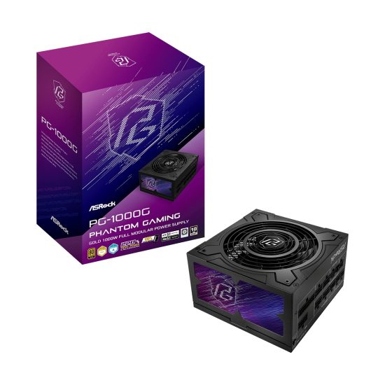Захранване ASRock Phantom Gaming, 1000W, 80+ Gold, PCIe 5.1, ASR-PS-PG-1000W
